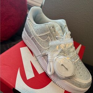 Nike Sparkling White and Silver Sneakers